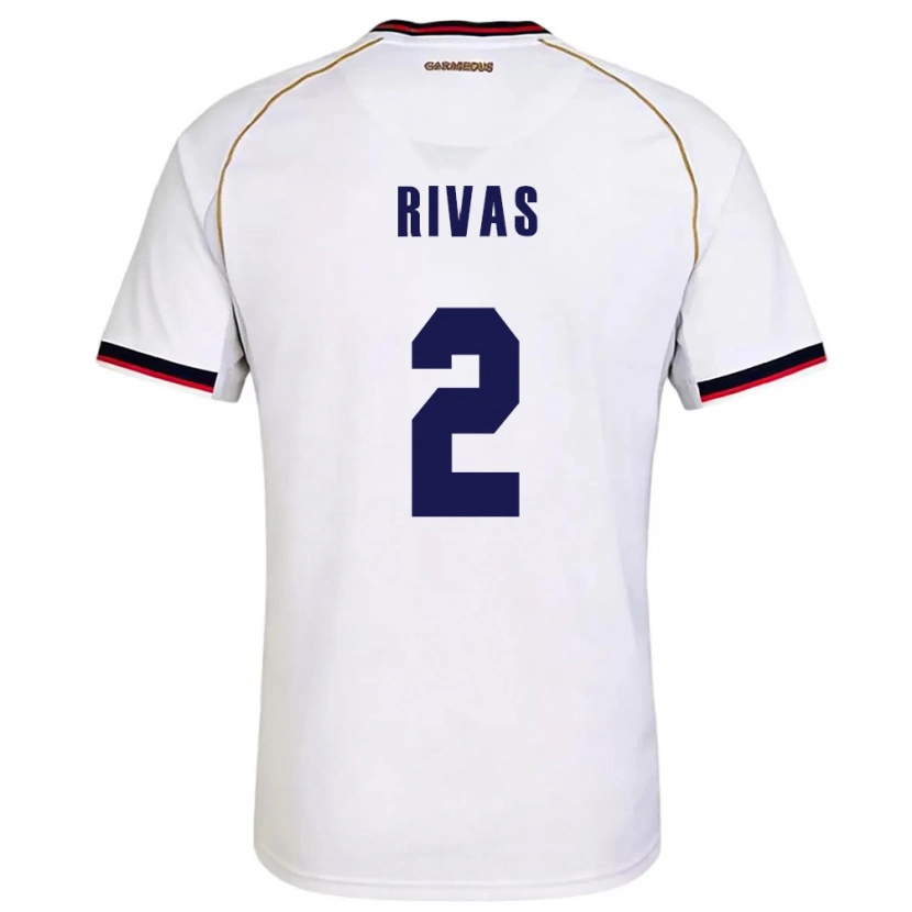 Danxen Mujer Camiseta Panamá Regie Rivas #2 Blanco Rojo 2ª Equipación 26-28 La Camisa México
