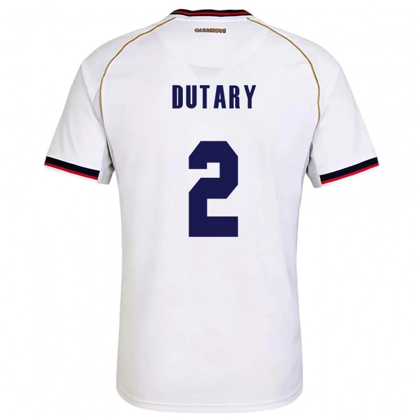 Danxen Mujer Camiseta Panamá Claudia Dutary #2 Blanco Rojo 2ª Equipación 26-28 La Camisa México
