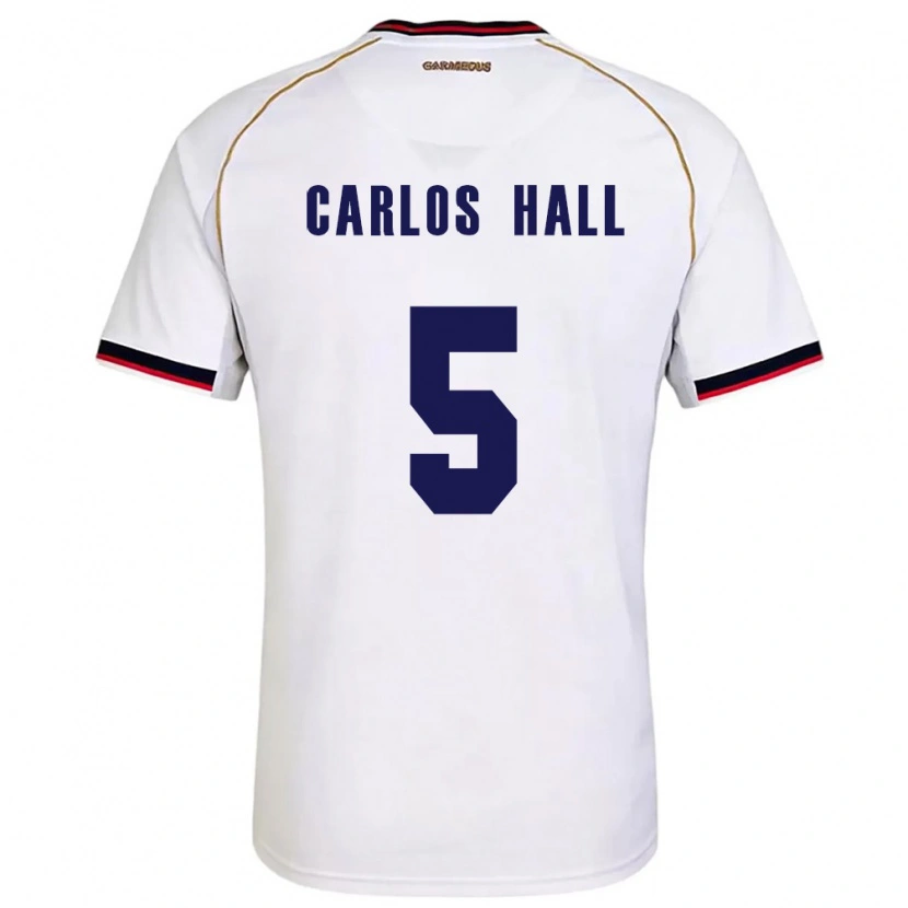 Danxen Mujer Camiseta Panamá Juan Carlos Hall #5 Blanco Rojo 2ª Equipación 26-28 La Camisa México