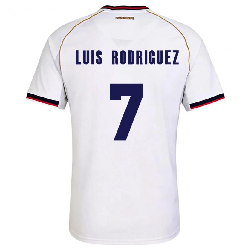 Danxen Mujer Camiseta Panamá José Luis Rodríguez #7 Blanco Rojo 2ª Equipación 26-28 La Camisa México