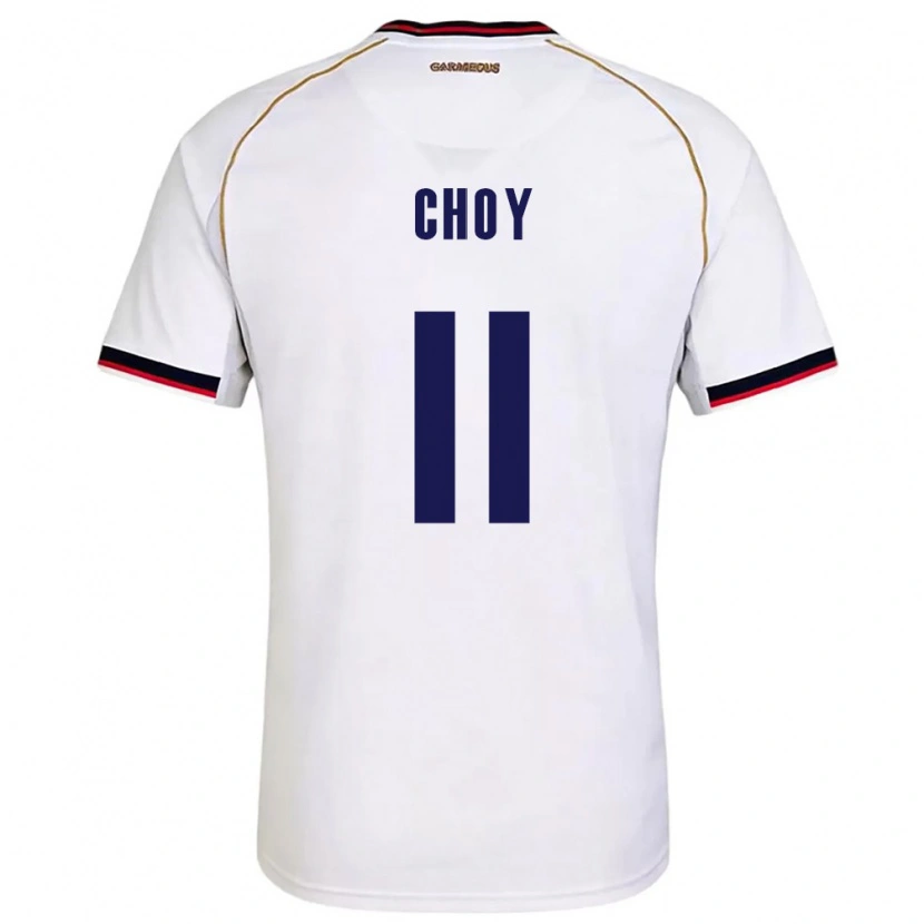 Danxen Mujer Camiseta Panamá Joseph Choy #11 Blanco Rojo 2ª Equipación 26-28 La Camisa México