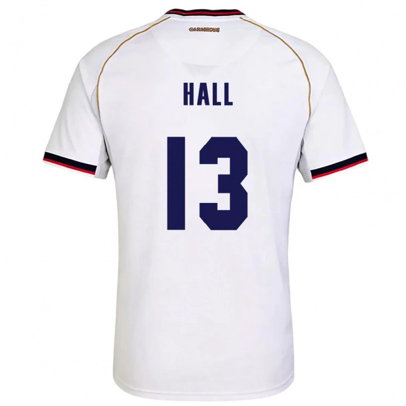 Danxen Mujer Camiseta Panamá Gianna Hall #13 Blanco Rojo 2ª Equipación 26-28 La Camisa México