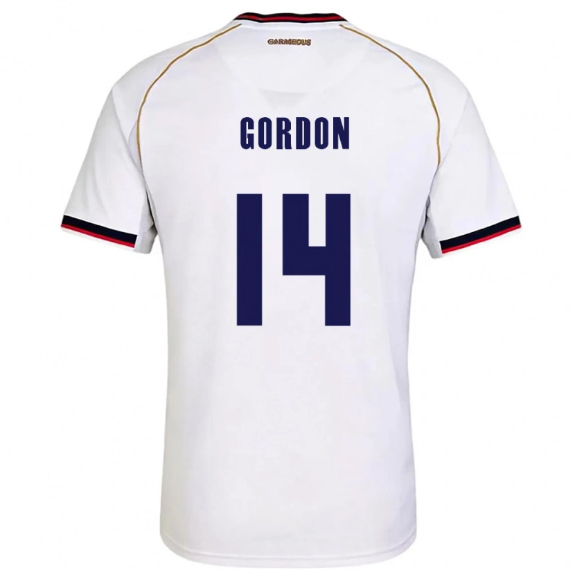 Danxen Mujer Camiseta Panamá Yassir Gordon #14 Blanco Rojo 2ª Equipación 26-28 La Camisa México