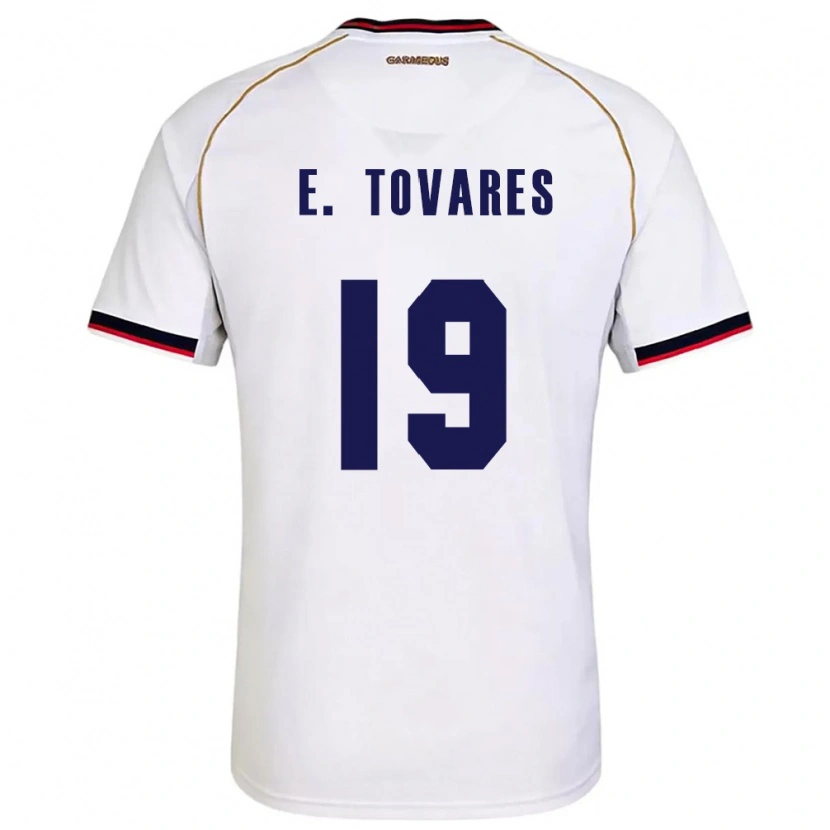 Danxen Mujer Camiseta Panamá Edgardo Tovares #19 Blanco Rojo 2ª Equipación 26-28 La Camisa México