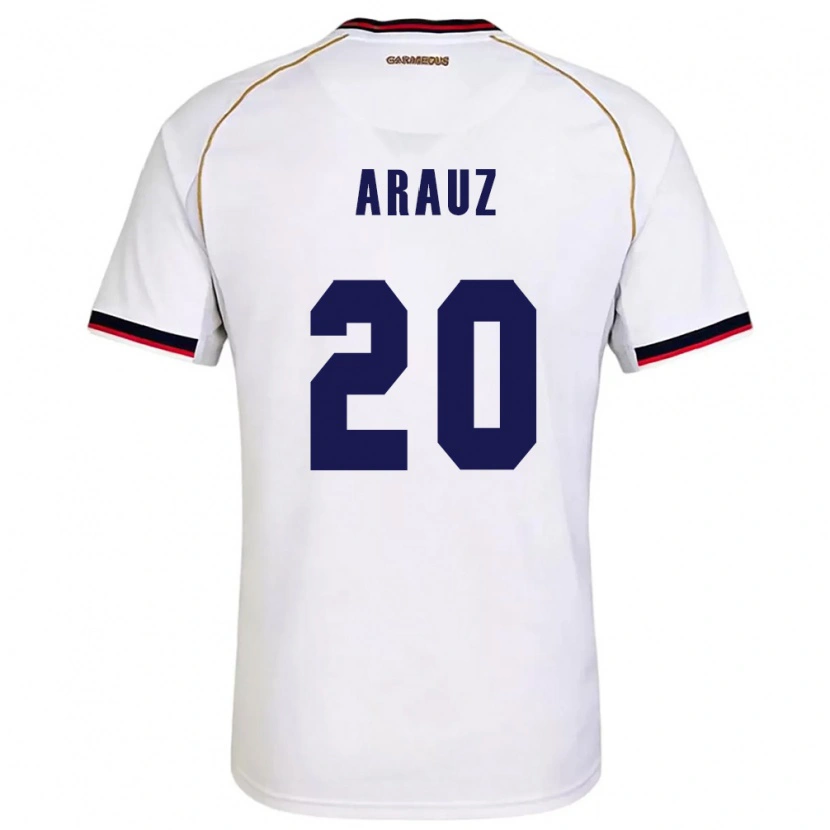 Danxen Mujer Camiseta Panamá Yulieth Araúz #20 Blanco Rojo 2ª Equipación 26-28 La Camisa México