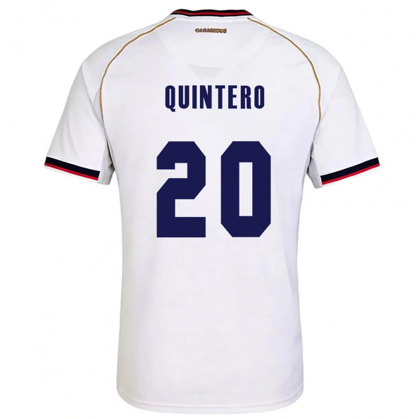 Danxen Mujer Camiseta Panamá Aldrith Quintero #20 Blanco Rojo 2ª Equipación 26-28 La Camisa México