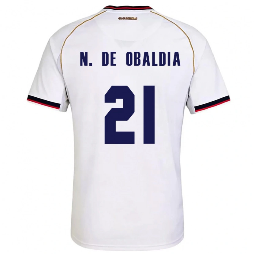 Danxen Mujer Camiseta Panamá Nicole De Obaldía #21 Blanco Rojo 2ª Equipación 26-28 La Camisa México