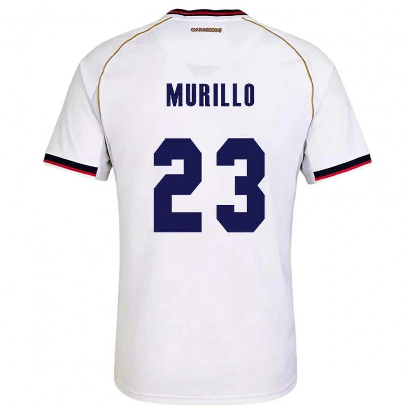 Danxen Mujer Camiseta Panamá Amir Murillo #23 Blanco Rojo 2ª Equipación 26-28 La Camisa México