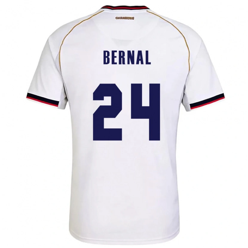 Danxen Mujer Camiseta Panamá Kevin Bernal #24 Blanco Rojo 2ª Equipación 26-28 La Camisa México