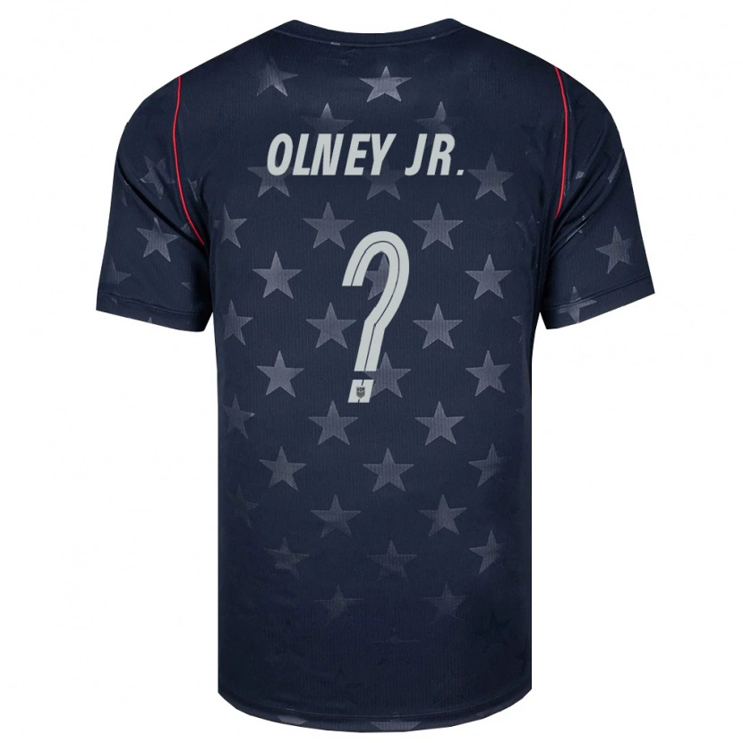Danxen Mujer Camiseta Estados Unidos Cj Olney Jr. #0 Negro Blanco Rojo 2ª Equipación 26-28 La Camisa México
