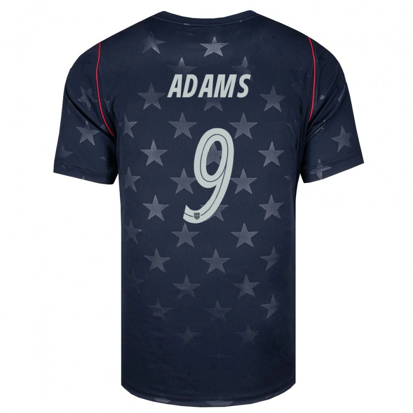 Danxen Mujer Camiseta Estados Unidos Chase Adams #9 Negro Blanco Rojo 2ª Equipación 26-28 La Camisa México