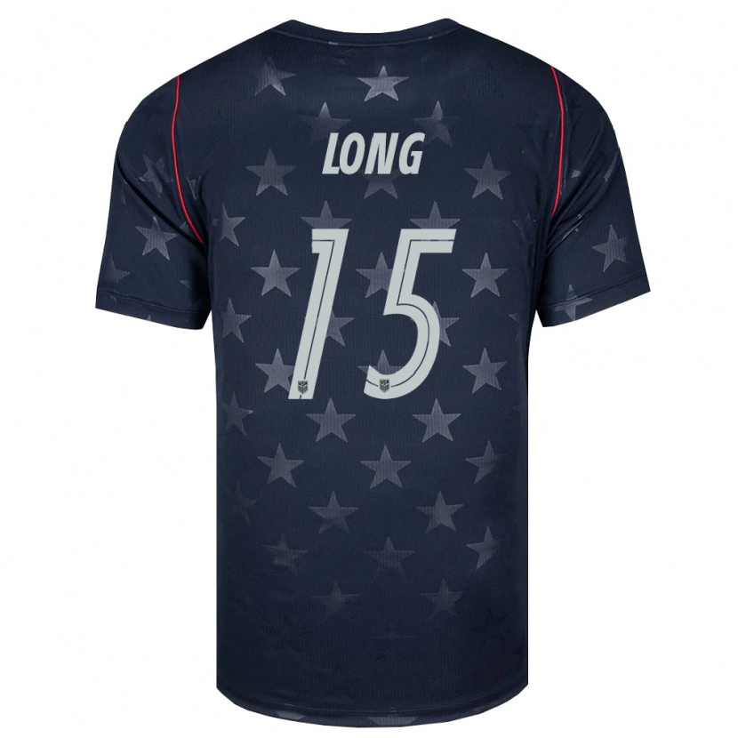 Danxen Mujer Camiseta Estados Unidos Aaron Long #15 Negro Blanco Rojo 2ª Equipación 26-28 La Camisa México