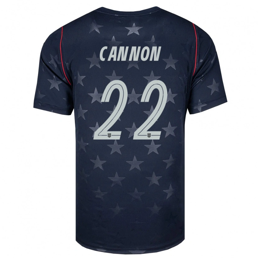 Danxen Mujer Camiseta Estados Unidos Reggie Cannon #22 Negro Blanco Rojo 2ª Equipación 26-28 La Camisa México