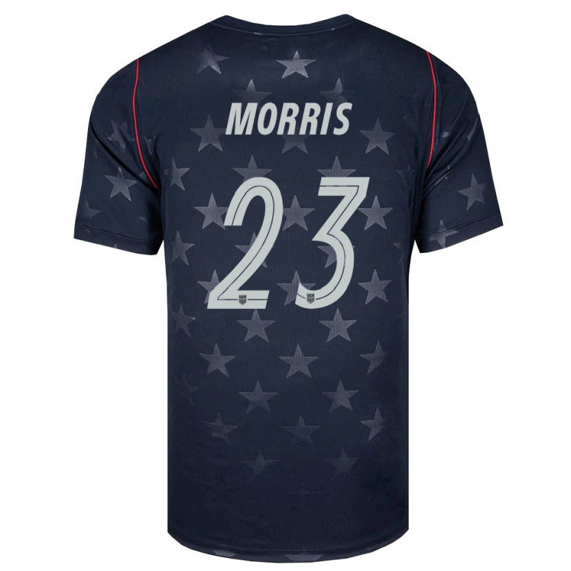 Danxen Mujer Camiseta Estados Unidos Aidan Morris #23 Negro Blanco Rojo 2ª Equipación 26-28 La Camisa México