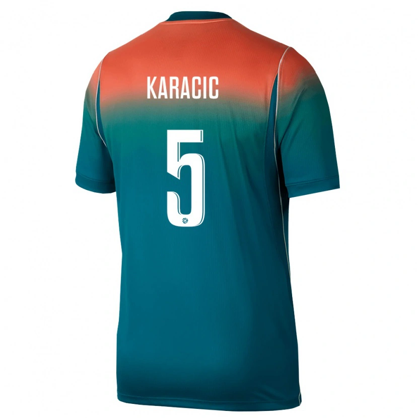 Danxen Mujer Camiseta Australia Fran Karacic #5 Verde Rosa 2ª Equipación 26-28 La Camisa México