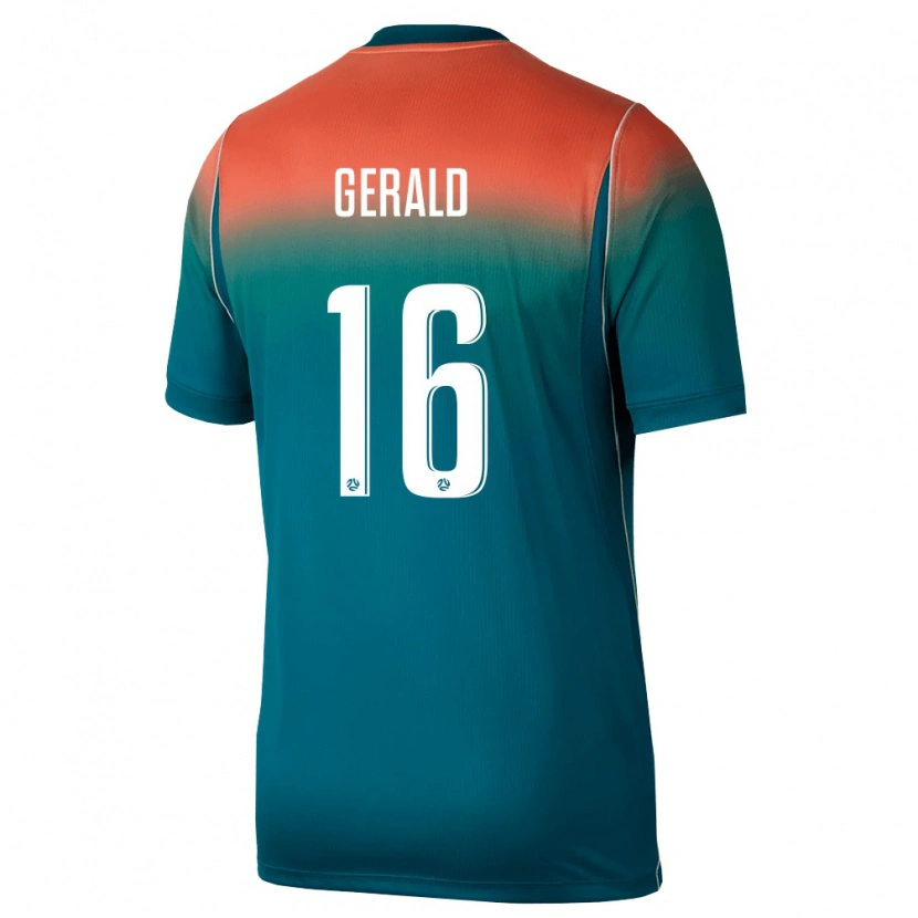 Danxen Mujer Camiseta Australia Akeem Gerald #16 Verde Rosa 2ª Equipación 26-28 La Camisa México
