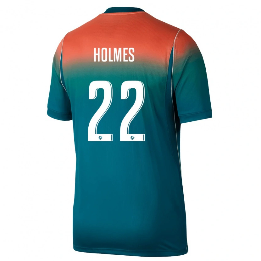 Danxen Mujer Camiseta Australia Jordan Holmes #22 Verde Rosa 2ª Equipación 26-28 La Camisa México