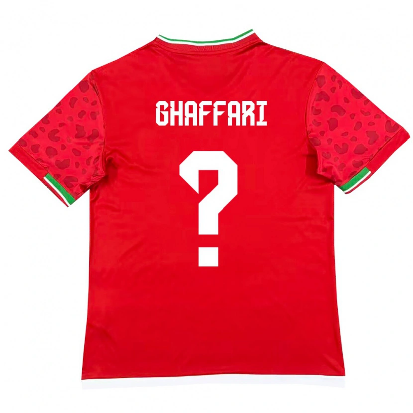 Danxen Mujer Camiseta Irán Salman Ghaffari #0 Rojo Blanco 2ª Equipación 26-28 La Camisa México