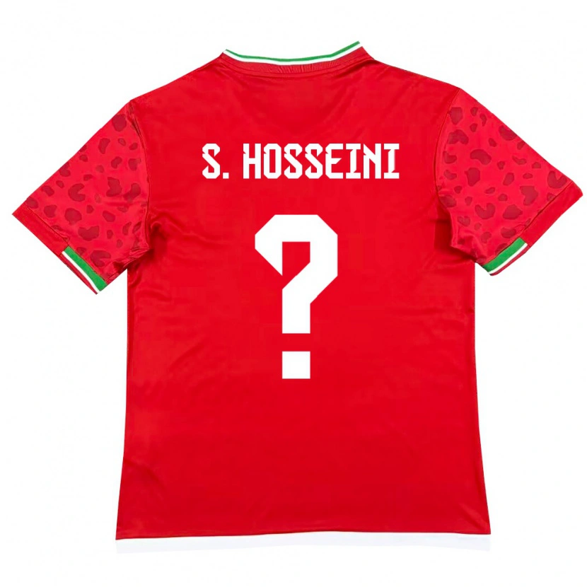 Danxen Mujer Camiseta Irán Seyed Mohammadjavad Hosseini #0 Rojo Blanco 2ª Equipación 26-28 La Camisa México