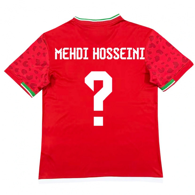 Danxen Mujer Camiseta Irán Seyed Mehdi Hosseini #0 Rojo Blanco 2ª Equipación 26-28 La Camisa México