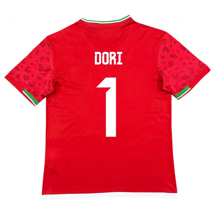 Danxen Mujer Camiseta Irán Bardia Dori #1 Rojo Blanco 2ª Equipación 26-28 La Camisa México