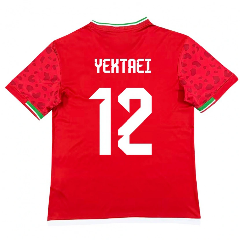 Danxen Mujer Camiseta Irán Maryam Yektaei #12 Rojo Blanco 2ª Equipación 26-28 La Camisa México