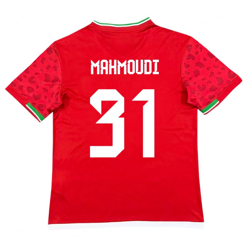 Danxen Mujer Camiseta Irán Amirhossein Mahmoudi #31 Rojo Blanco 2ª Equipación 26-28 La Camisa México