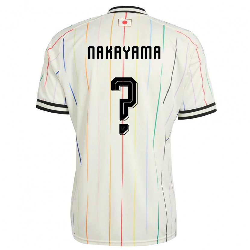 Danxen Mujer Camiseta Japón Shion Nakayama #0 Blanco Negro 2ª Equipación 26-28 La Camisa México