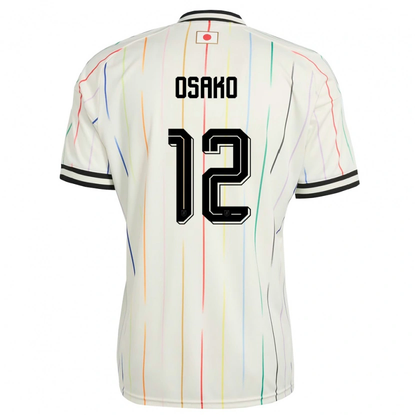 Danxen Mujer Camiseta Japón Keisuke Osako #12 Blanco Negro 2ª Equipación 26-28 La Camisa México