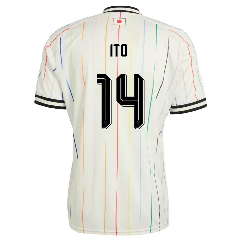 Danxen Mujer Camiseta Japón Junya Ito #14 Blanco Negro 2ª Equipación 26-28 La Camisa México