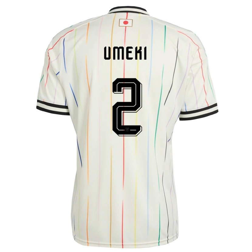 Danxen Mujer Camiseta Japón Rei Umeki #2 Blanco Negro 2ª Equipación 26-28 La Camisa México