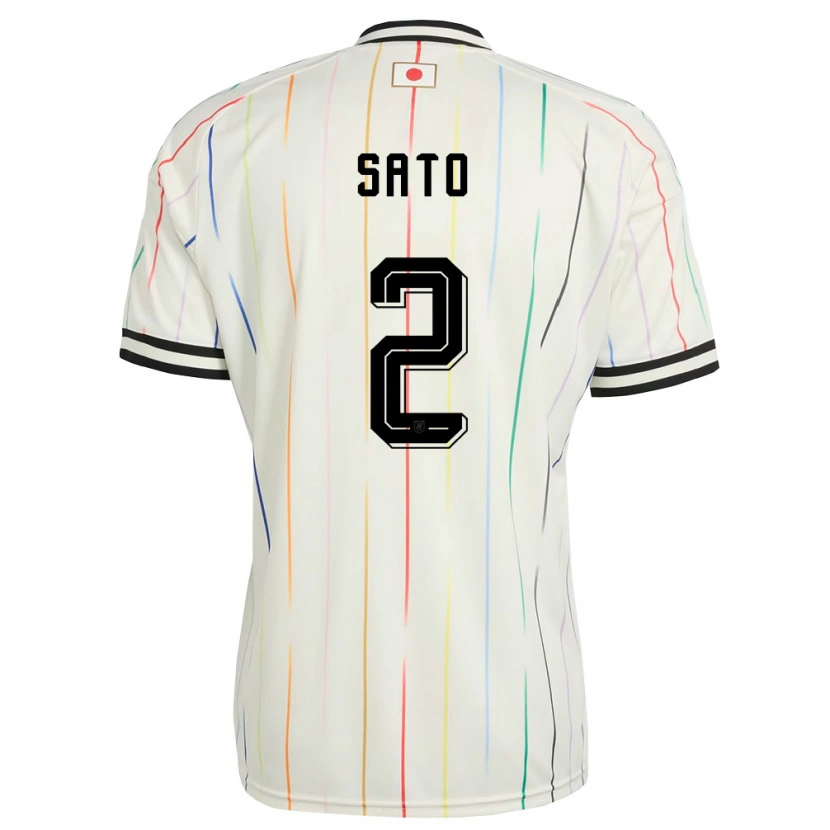 Danxen Mujer Camiseta Japón Mihiro Sato #2 Blanco Negro 2ª Equipación 26-28 La Camisa México