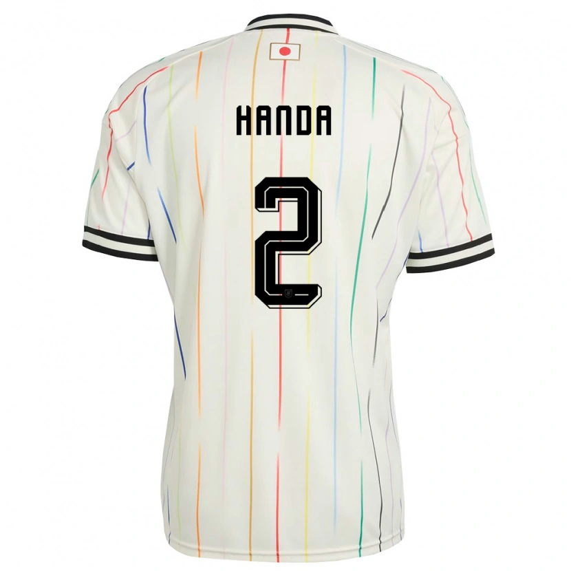 Danxen Mujer Camiseta Japón Riku Handa #2 Blanco Negro 2ª Equipación 26-28 La Camisa México