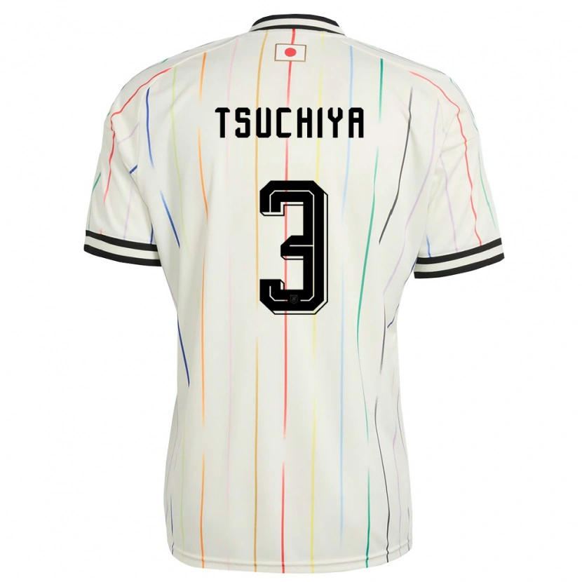 Danxen Mujer Camiseta Japón Kaito Tsuchiya #3 Blanco Negro 2ª Equipación 26-28 La Camisa México