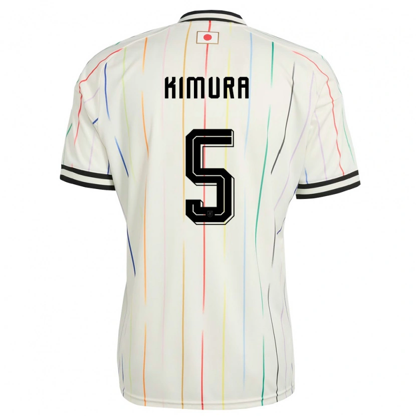 Danxen Mujer Camiseta Japón Seiji Kimura #5 Blanco Negro 2ª Equipación 26-28 La Camisa México