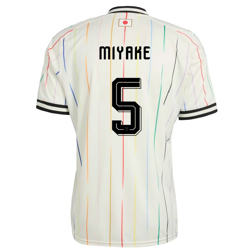 Danxen Mujer Camiseta Japón Shiori Miyake #5 Blanco Negro 2ª Equipación 26-28 La Camisa México