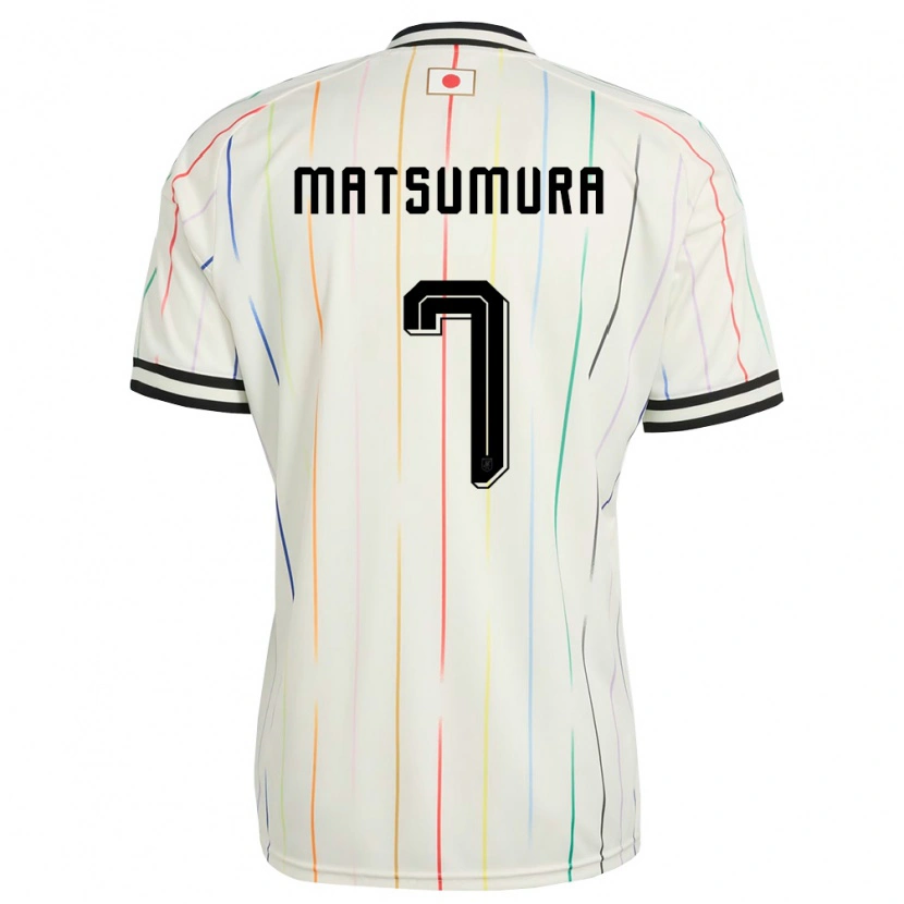Danxen Mujer Camiseta Japón Kosuke Matsumura #7 Blanco Negro 2ª Equipación 26-28 La Camisa México