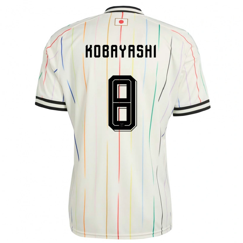 Danxen Mujer Camiseta Japón Shimon Kobayashi #8 Blanco Negro 2ª Equipación 26-28 La Camisa México
