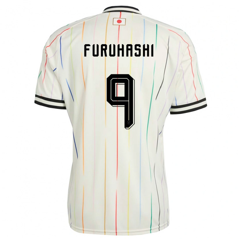 Danxen Mujer Camiseta Japón Kyogo Furuhashi #9 Blanco Negro 2ª Equipación 26-28 La Camisa México