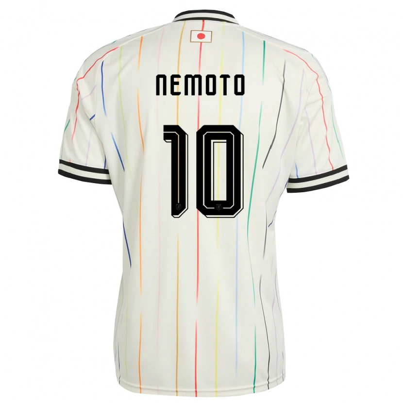 Danxen Mujer Camiseta Japón Kotaro Nemoto #10 Blanco Negro 2ª Equipación 26-28 La Camisa México