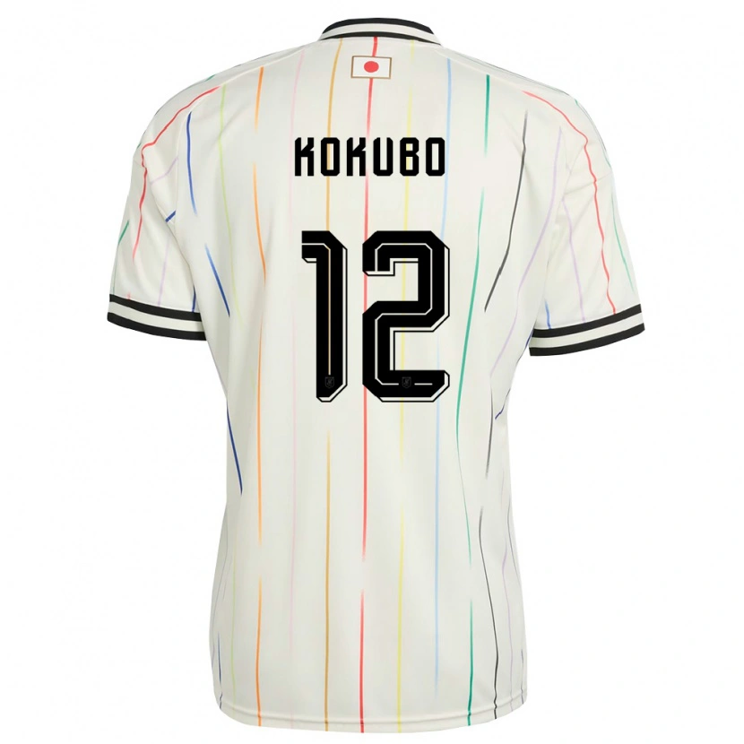 Danxen Mujer Camiseta Japón Leo Kokubo #12 Blanco Negro 2ª Equipación 26-28 La Camisa México
