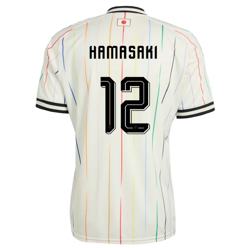 Danxen Mujer Camiseta Japón Tomoyasu Hamasaki #12 Blanco Negro 2ª Equipación 26-28 La Camisa México