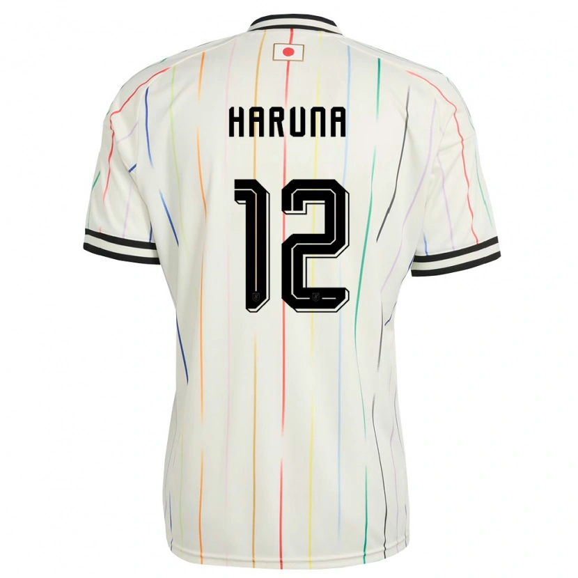 Danxen Mujer Camiseta Japón Ryusei Haruna #12 Blanco Negro 2ª Equipación 26-28 La Camisa México