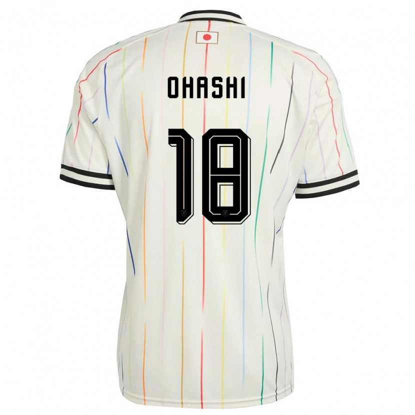 Danxen Mujer Camiseta Japón Yuki Ohashi #18 Blanco Negro 2ª Equipación 26-28 La Camisa México
