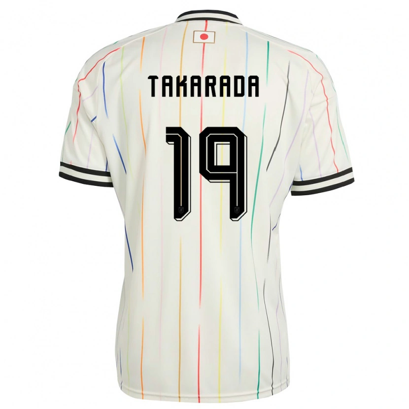 Danxen Mujer Camiseta Japón Saori Takarada #19 Blanco Negro 2ª Equipación 26-28 La Camisa México