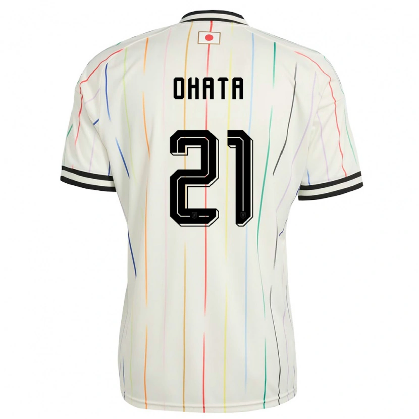 Danxen Mujer Camiseta Japón Ayumu Ohata #21 Blanco Negro 2ª Equipación 26-28 La Camisa México
