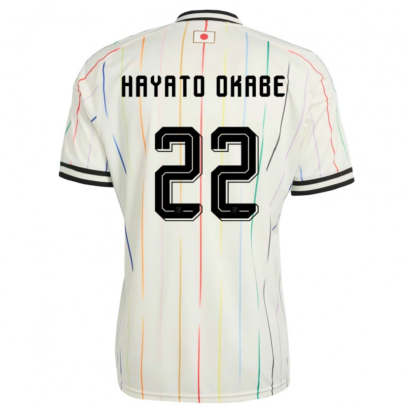 Danxen Mujer Camiseta Japón Tariqkani Hayato Okabe #22 Blanco Negro 2ª Equipación 26-28 La Camisa México