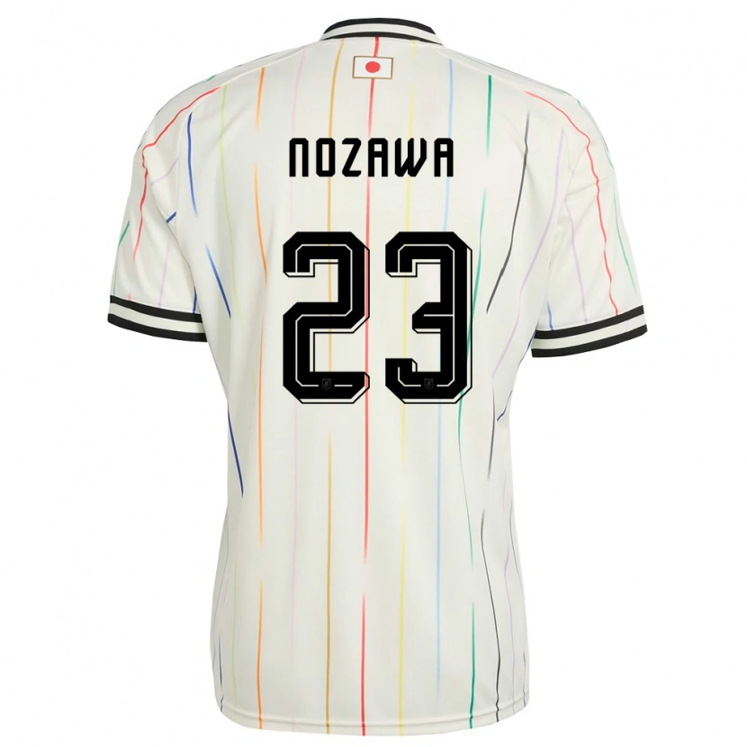 Danxen Mujer Camiseta Japón Taishi Brandon Nozawa #23 Blanco Negro 2ª Equipación 26-28 La Camisa México