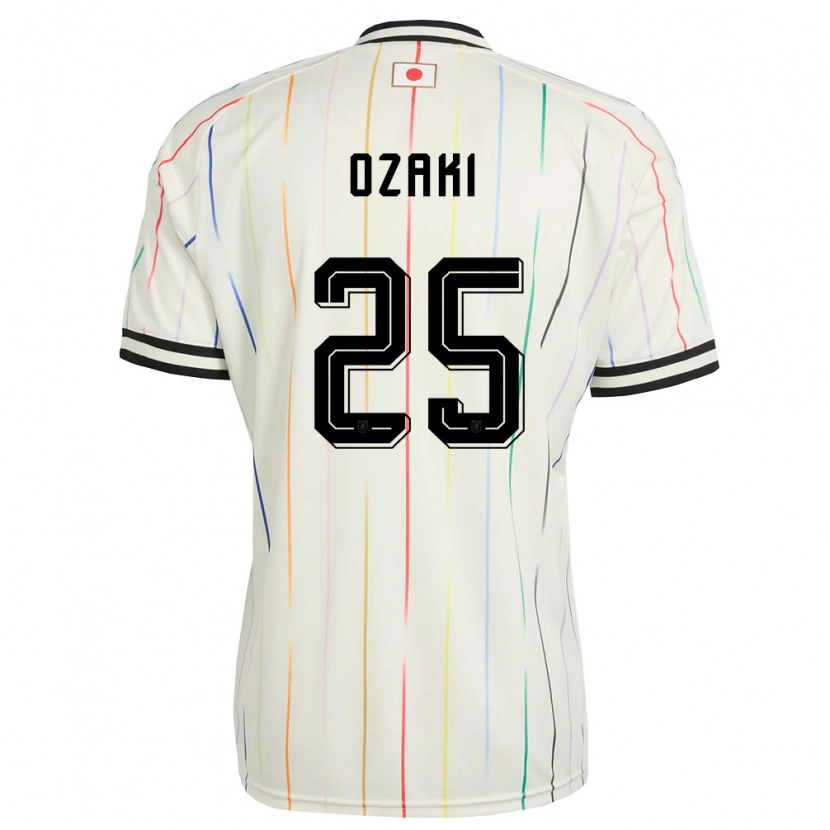 Danxen Mujer Camiseta Japón Kairu Ozaki #25 Blanco Negro 2ª Equipación 26-28 La Camisa México