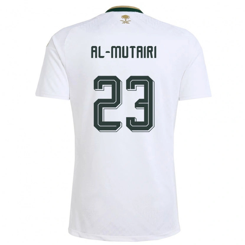 Danxen Mujer Camiseta Arabia Saudita Turki Al Mutairi #23 Blanco Verde Oro 2ª Equipación 26-28 La Camisa México